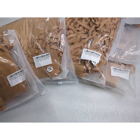 🎉 3/$20 3x 👯♀️Host Pick⚡️Brown Fringe Asymmetrical Faux Wrap Skirt - Picture 10 of 10